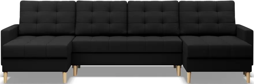 Диван угловой Magnifico Meble Elma ULL Bonell Lux 23 (Black)