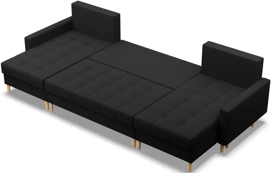 Диван угловой Magnifico Meble Elma ULL Bonell Lux 23 (Black)