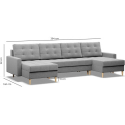 Диван угловой Magnifico Meble Elma ULL Bonell Lux 23 (Black) Thumb