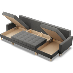 Диван угловой Magnifico Meble Elma ULL Bonell Lux 6 (Dark Grey) Thumb