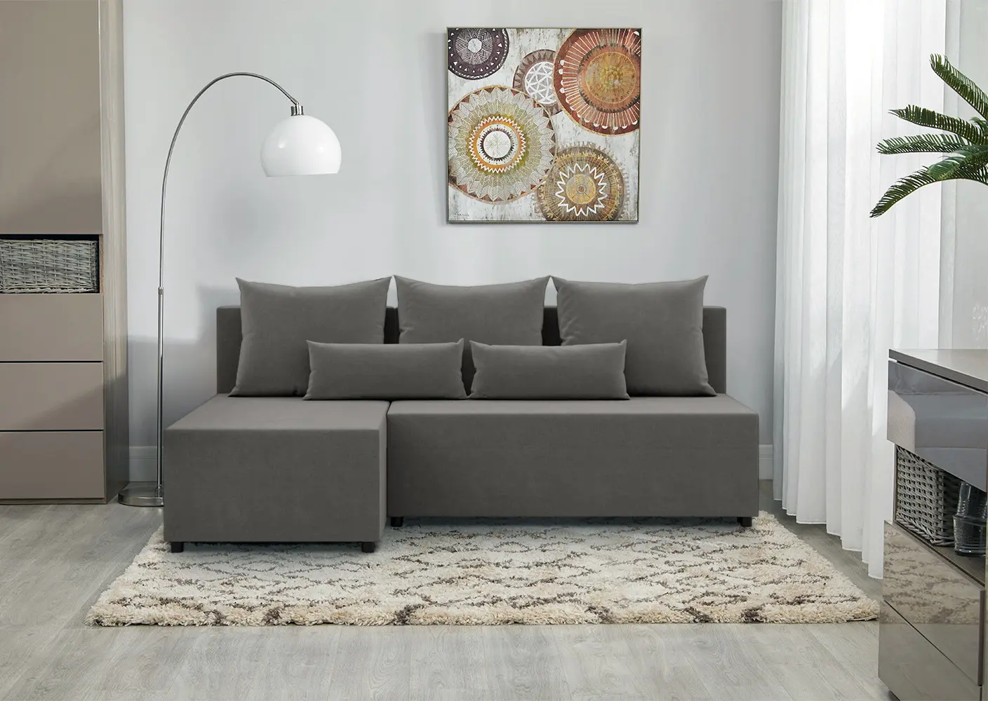 Диван угловой Magnifico Meble Fermo LL Kronos 15 (Light Grey)