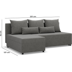 Диван угловой Magnifico Meble Fermo LL Lux 32 (Light Grey) Thumb