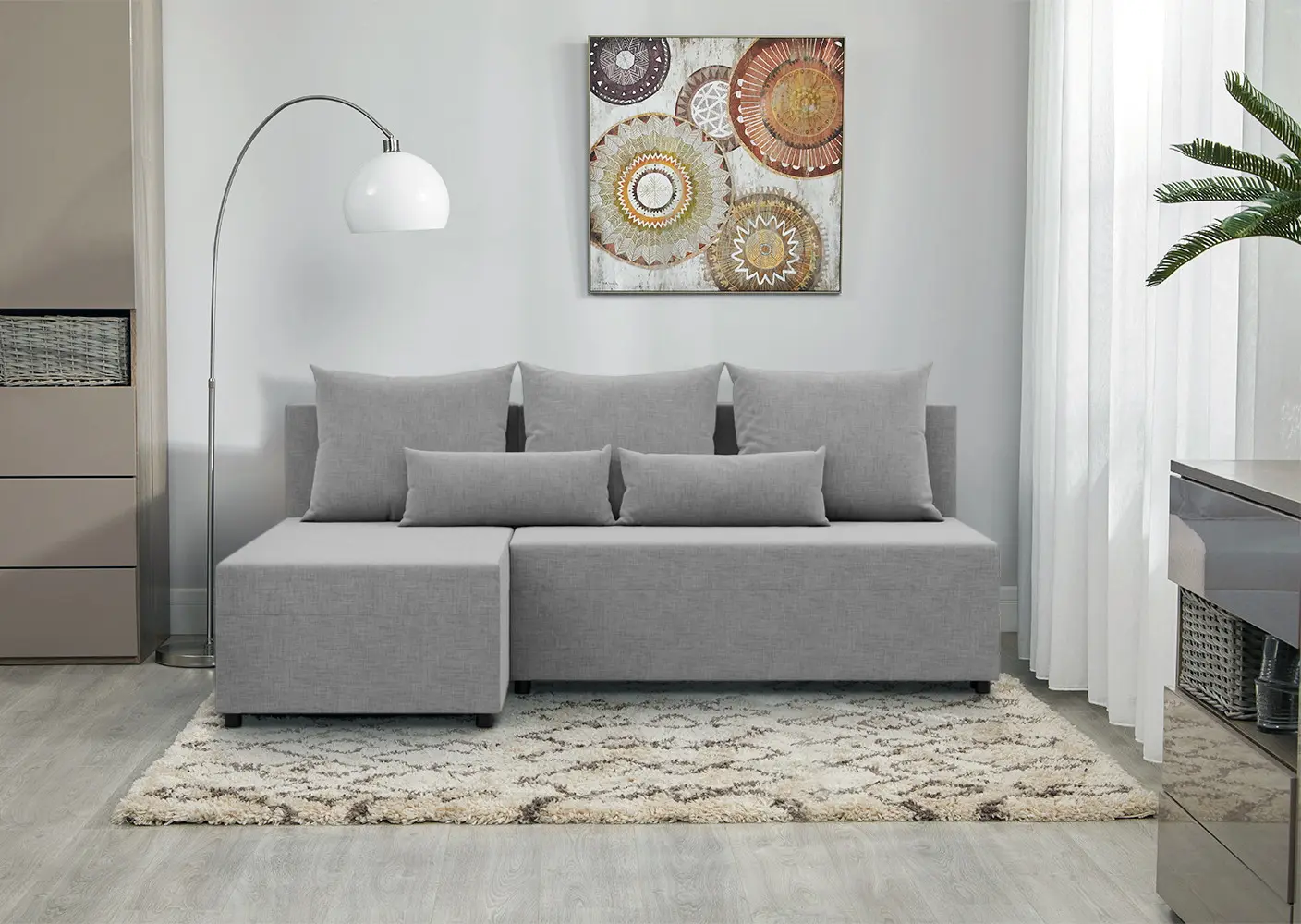 Диван угловой Magnifico Meble Fermo LL Lux 32 (Light Grey)