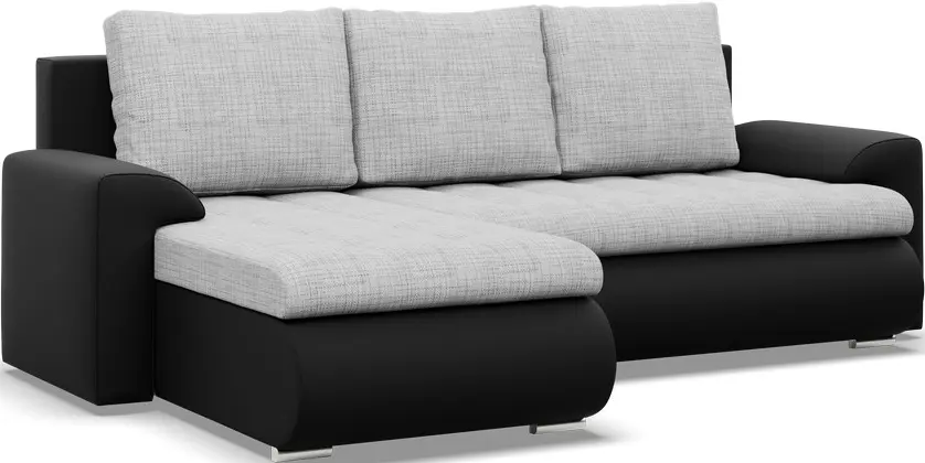 Canapea de colt Magnifico Meble Foresta LL Lawa 09/Real 11 Left (Light Grey/Black)