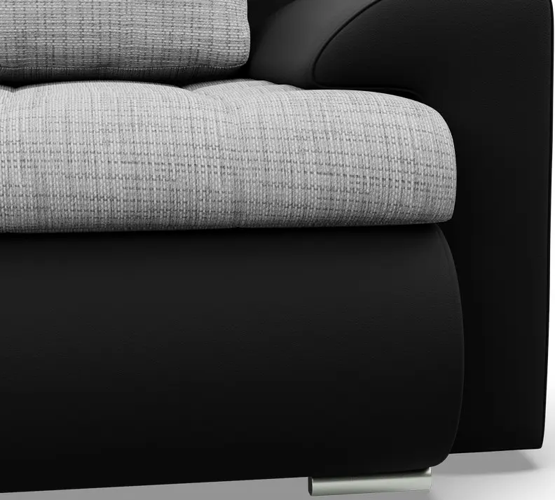 Canapea de colt Magnifico Meble Foresta LL Lawa 09/Real 11 Left (Light Grey/Black)