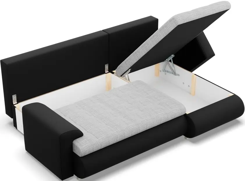 Диван угловой Magnifico Meble Foresta LL Lawa 09/Real 11 Right (Light Grey/Black)