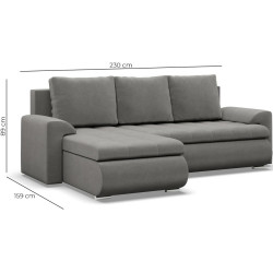 Диван угловой Magnifico Meble Foresta LL Poso 022 Left (Dark Grey) Thumb