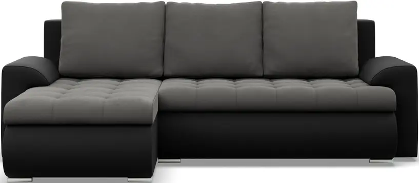 Canapea de colt Magnifico Meble Foresta LL Trinity 15/Real 11 Left (Dark Grey/Black)