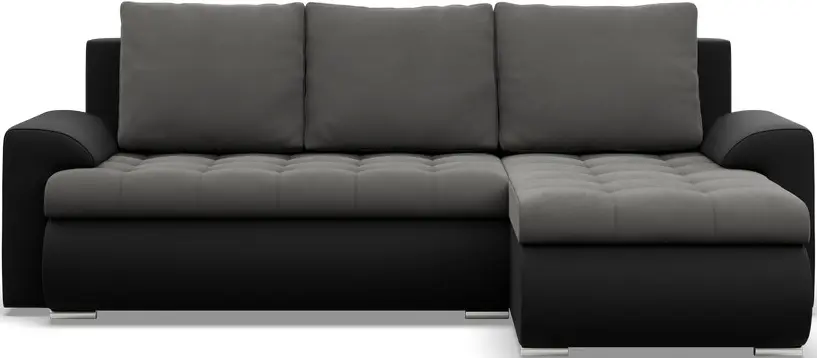 Canapea de colt Magnifico Meble Foresta LL Trinity 15/Real 11 Right (Dark Grey/Black)