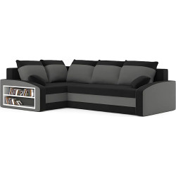 Диван угловой Magnifico Meble Grande Left Shelf Bonell Mikrofaza 15/Mikrofaza 27 Left (Black/Grey) Thumb