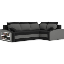Диван угловой Magnifico Meble Grande Left Shelf Bonell Mikrofaza 15/Mikrofaza 27 Right (Black/Grey) Thumb