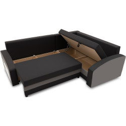 Диван угловой Magnifico Meble Grande Left Shelf Bonell Mikrofaza 15/Mikrofaza 27 Right (Black/Grey) Thumb