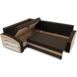 Canapea de colt Magnifico Meble Grande Left Shelf Bonell Mikrofaza 20/Mikrofaza 48 Left (Brown/Cappuccino) Thumb