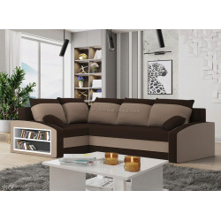 Диван угловой Magnifico Meble Grande Left Shelf Bonell Mikrofaza 20/Mikrofaza 48 Left (Brown/Cappuccino)