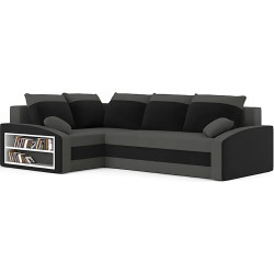 Диван угловой Magnifico Meble Grande Left Shelf Bonell Mikrofaza 27/Mikrofaza 15 Left (Grey/Black) Thumb
