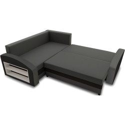 Диван угловой Magnifico Meble Grande Left Shelf Bonell Mikrofaza 27/Mikrofaza 15 Left (Grey/Black) Thumb