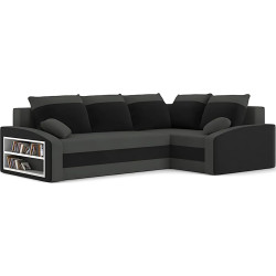 Диван угловой Magnifico Meble Grande Left Shelf Bonell Mikrofaza 27/Mikrofaza 15 Right (Grey/Black) Thumb