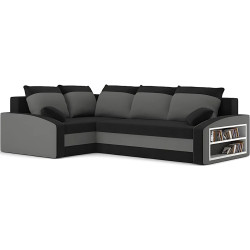 Диван угловой Magnifico Meble Grande Right Shelf Bonell Mikrofaza 15/Mikrofaza 27 Left (Black/Grey) Thumb