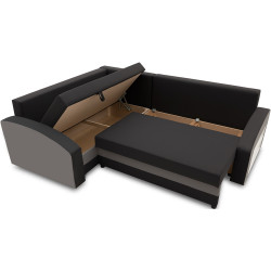 Диван угловой Magnifico Meble Grande Right Shelf Bonell Mikrofaza 15/Mikrofaza 27 Left (Black/Grey) Thumb