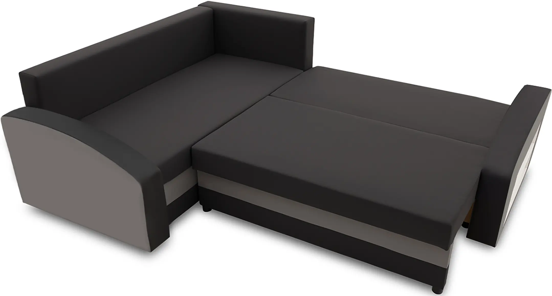 Диван угловой Magnifico Meble Grande Right Shelf Bonell Mikrofaza 15/Mikrofaza 27 Left (Black/Grey) - 4