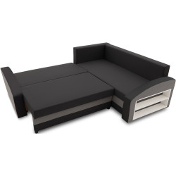 Диван угловой Magnifico Meble Grande Right Shelf Bonell Mikrofaza 15/Mikrofaza 27 Right (Black/Grey) Thumb