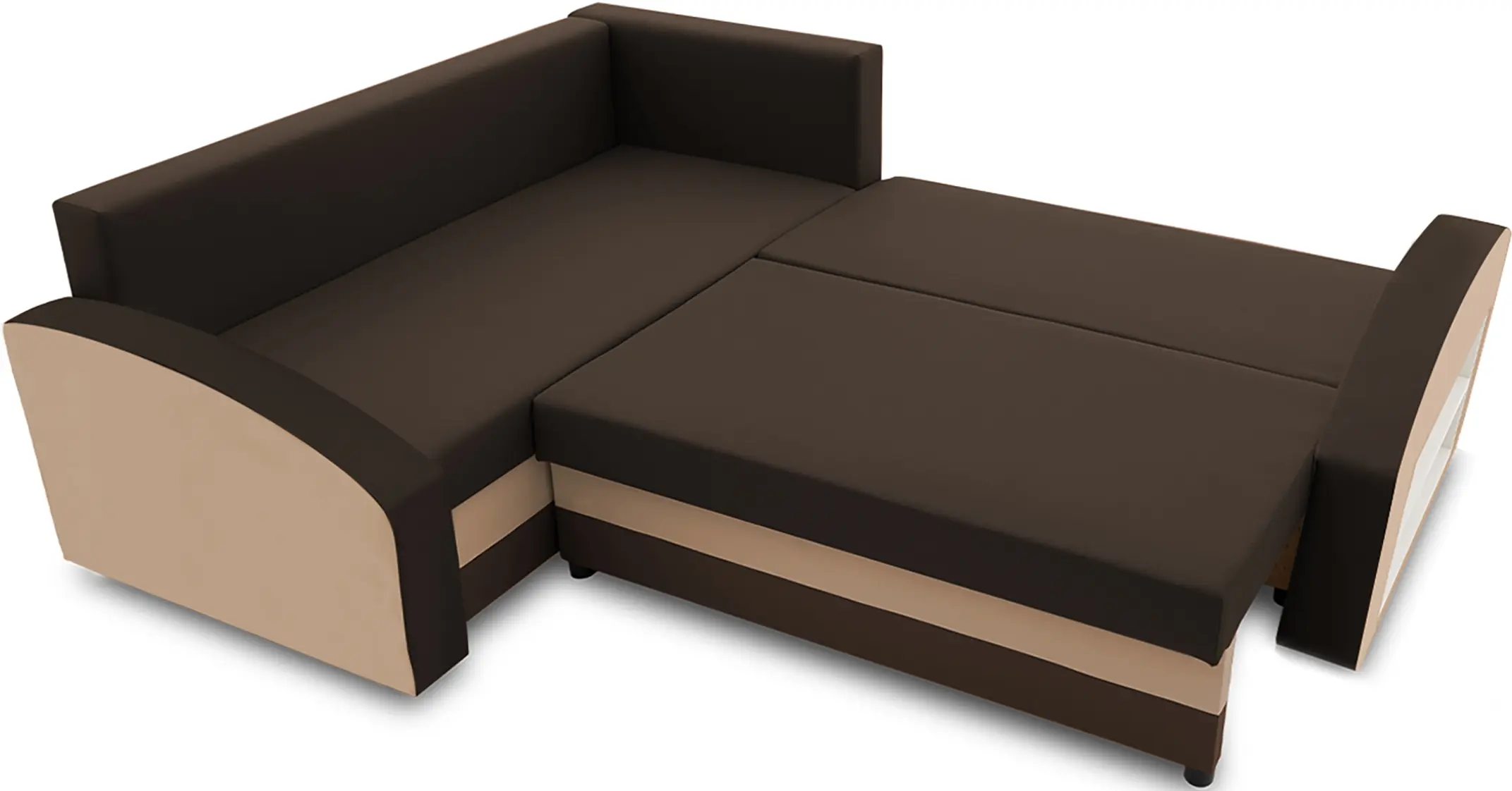 Canapea de colt Magnifico Meble Grande Right Shelf Bonell Mikrofaza 20/Mikrofaza 48 Left (Brown/Cappuccino) - 4