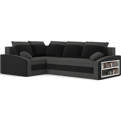 Диван угловой Magnifico Meble Grande Right Shelf Bonell Mikrofaza 27/Mikrofaza 15 Left (Grey/Black) Thumb