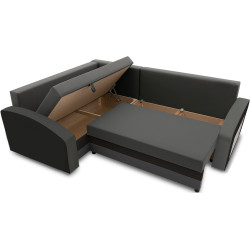 Диван угловой Magnifico Meble Grande Right Shelf Bonell Mikrofaza 27/Mikrofaza 15 Left (Grey/Black) Thumb