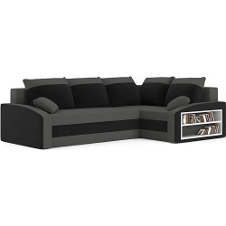 Canapea de colt Magnifico Meble Grande Right Shelf Bonell Mikrofaza 27/Mikrofaza 15 Right (Grey/Black) Thumb