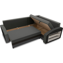 Canapea de colt Magnifico Meble Grande Right Shelf Bonell Mikrofaza 27/Mikrofaza 15 Right (Grey/Black) Thumb