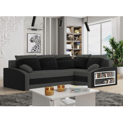 Диван угловой Magnifico Meble Grande Right Shelf Bonell Mikrofaza 27/Mikrofaza 15 Right (Grey/Black)