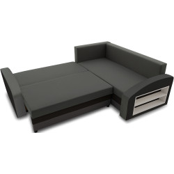 Canapea de colt Magnifico Meble Grande Right Shelf Bonell Mikrofaza 27/Mikrofaza 15 Right (Grey/Black) Thumb