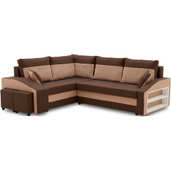 Диван угловой Magnifico Meble Grande Right Shelf/Left Puffs Bonell Mikrofaza 20/Mikrofaza 48 Left (Brown/Cappuccino) Thumb