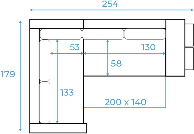 Canapea de colt Magnifico Meble Grande Right Shelf/Left Puffs Bonell Mikrofaza 20/Mikrofaza 48 Right (Brown/Cappuccino) - 6
