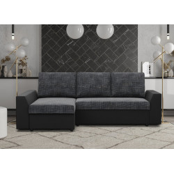 Диван угловой Magnifico Meble Lugo LL Lawa 17/Real 11 Left (Dark Grey/Black)