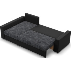 Диван угловой Magnifico Meble Lugo LL Lawa 17/Real 11 Left (Dark Grey/Black) Thumb