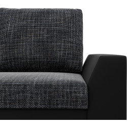 Диван угловой Magnifico Meble Lugo LL Lawa 17/Real 11 Left (Dark Grey/Black) Thumb