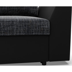 Диван угловой Magnifico Meble Lugo LL Lawa 17/Real 11 Left (Dark Grey/Black) Thumb