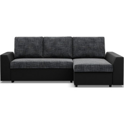 Диван угловой Magnifico Meble Lugo LL Lawa 17/Real 11 Right (Dark Grey/Black) Thumb