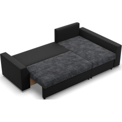 Диван угловой Magnifico Meble Lugo LL Lawa 17/Real 11 Right (Dark Grey/Black) Thumb