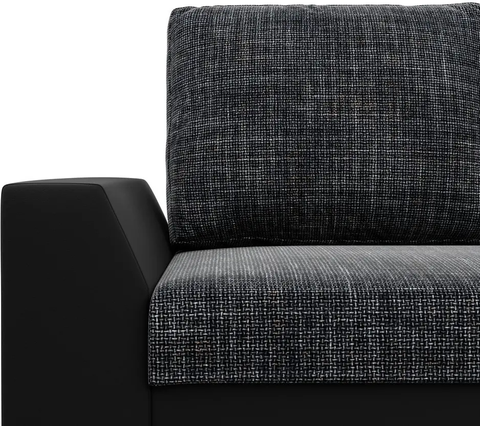 Диван угловой Magnifico Meble Lugo LL Lawa 17/Real 11 Right (Dark Grey/Black)