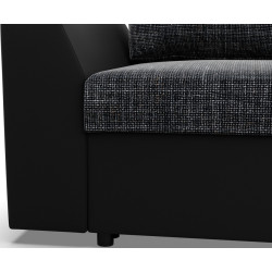 Диван угловой Magnifico Meble Lugo LL Lawa 17/Real 11 Right (Dark Grey/Black) Thumb