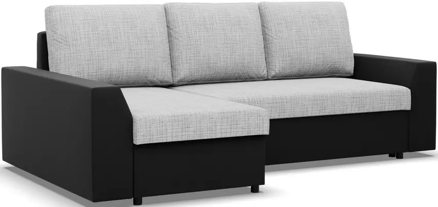 Диван угловой Magnifico Meble Lugo LL Lawa 9/Real 11 Left (Light Grey/Black)