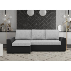 Диван угловой Magnifico Meble Lugo LL Lawa 9/Real 11 Left (Light Grey/Black)