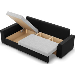 Диван угловой Magnifico Meble Lugo LL Lawa 9/Real 11 Left (Light Grey/Black) Thumb