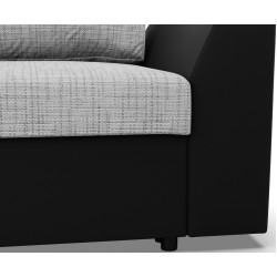 Диван угловой Magnifico Meble Lugo LL Lawa 9/Real 11 Left (Light Grey/Black) Thumb