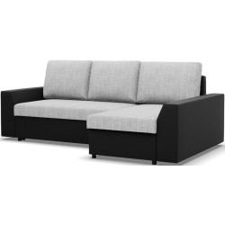 Диван угловой Magnifico Meble Lugo LL Lawa 9/Real 11 Right (Light Grey/Black) Thumb