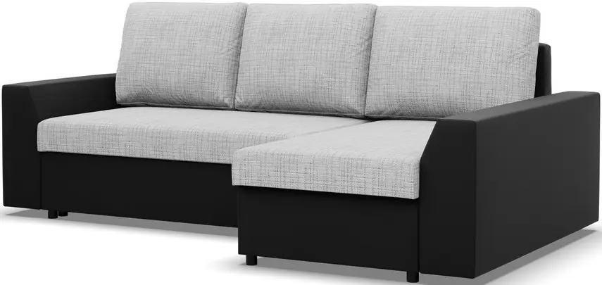 Диван угловой Magnifico Meble Lugo LL Lawa 9/Real 11 Right (Light Grey/Black)