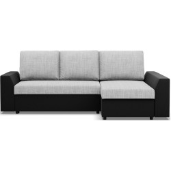 Диван угловой Magnifico Meble Lugo LL Lawa 9/Real 11 Right (Light Grey/Black) Thumb