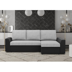 Диван угловой Magnifico Meble Lugo LL Lawa 9/Real 11 Right (Light Grey/Black)